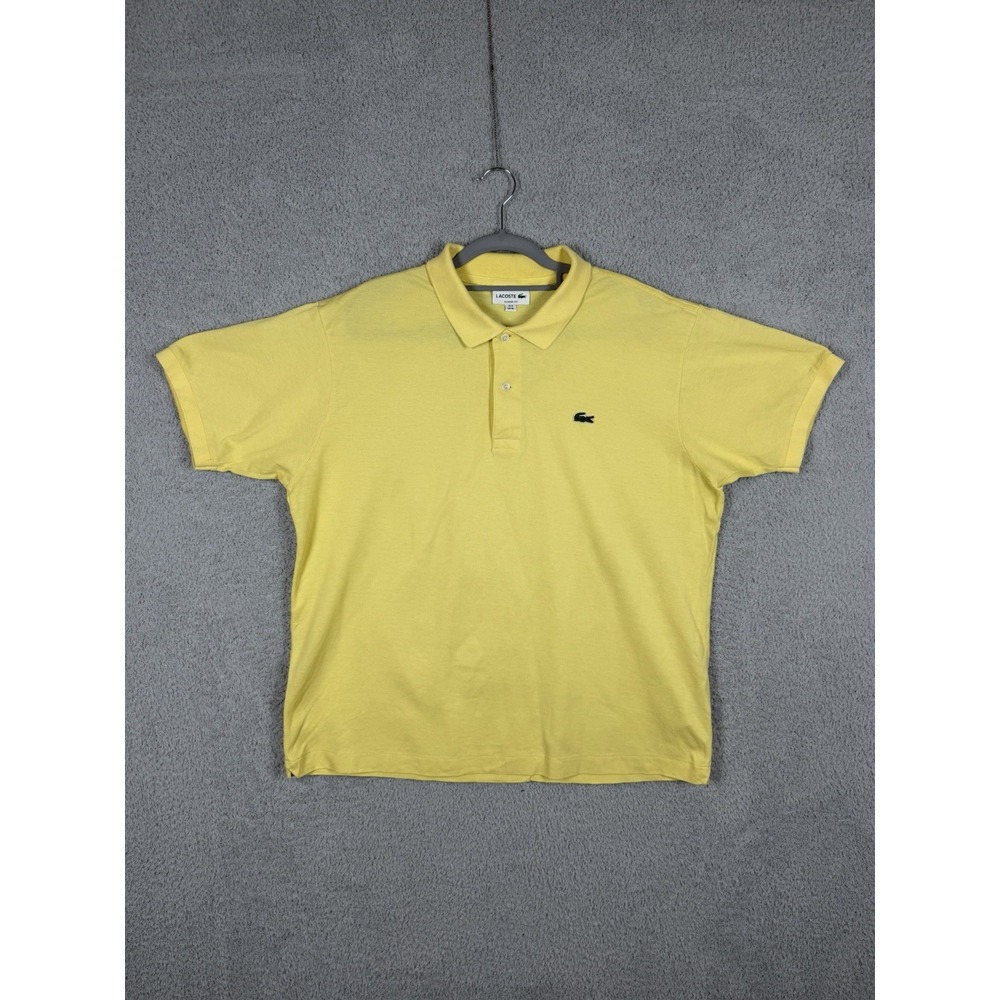 Lacoste Men's Classic Polo Shirt Size XL Yellow‎ Classic Fit Short Sleeve Logo